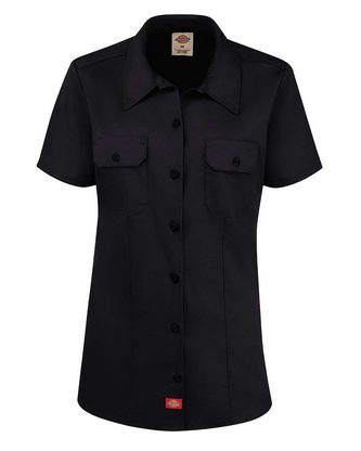 Custom Logo Dickies Women's Short Sleeve Work Shirt FS57 Embroidered