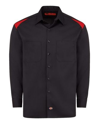 Custom Logo Dickies Long Sleeve Performance Team Shirt 6605 Embroidered
