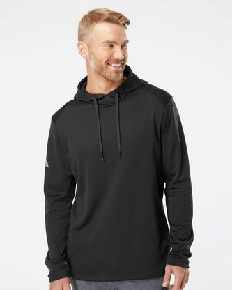  Custom Logo Adidas Textured Mixed Media Hooded Sweatshirt A530 Embroidered 