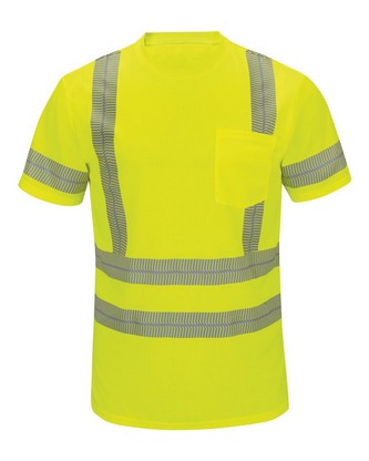  Company Branded Red Kap High Visibility Short Sleeve T-Shirt SVY4 With Logo 
