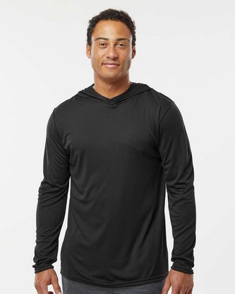 Custom Embroidered Holloway Momentum Hooded Long Sleeve T-Shirt 222830 With Logo