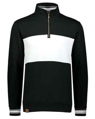 Company Branded Holloway All-American Fleece Colorblocked Quarter-Zip Sweatshirt 229565 With Logo