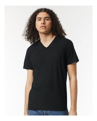  Company Branded American Apparel CVC V-Neck Tee 2006CVC With Logo 