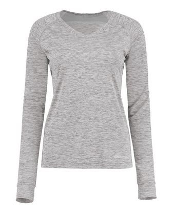  Custom Logo Holloway Women's Electrify CoolCore® Long Sleeve V-Neck T-Shirt 222770 Embroidered 