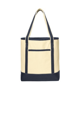 Custom Logo Port Authority Large Cotton Canvas Boat Tote - BG413 
