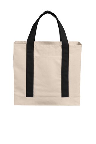 Custom Printed Port Authority Cotton Canvas Two-Tone Tote - BG429 