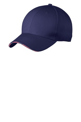 Custom Embroidered Port Authority Americana Flag Sandwich Cap - C829