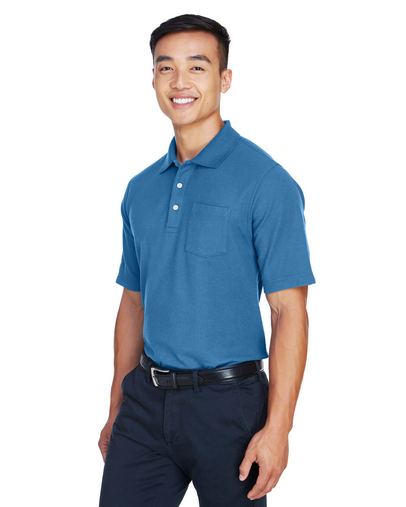 Custom Embroidered Devon & Jones Men's DRYTEC20 Cotton Performance Pocket Polo - DG150P