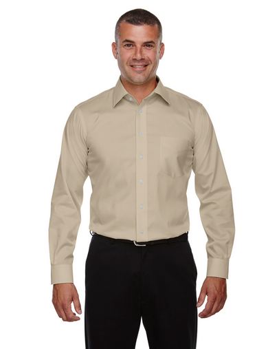 Custom Embroidered  Devon & Jones Men's Tall Crown Collection Solid Long-Sleeve Stretch Twill - DG530T 