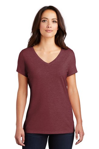Custom Printed District Women's Perfect Tri V-Neck Tee - DM1350L