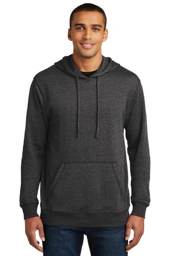 Custom Logo District Lightweight Fleece Hoodie. DM391 With Logo