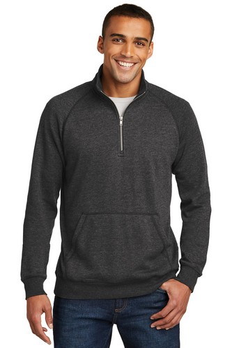 Custom Logo District Lightweight Fleece 1/4-Zip. DM392 With Logo