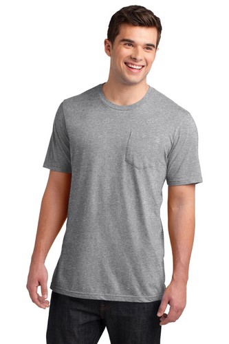 Custom Embroidered District Young Mens Very Important Tee with Pocket - DT6000P