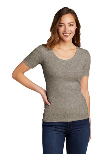 Custom Printed District Women's V.I.T. Rib Scoop Neck Tee - DT6020 