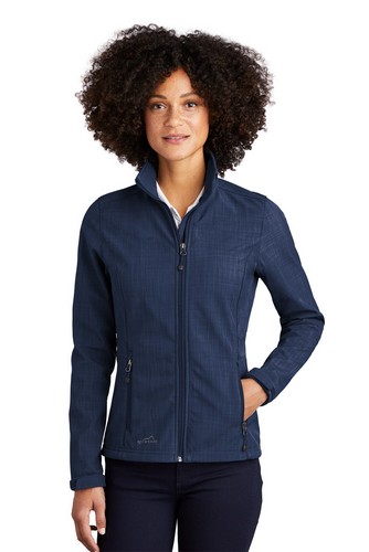 Custom Embroidered Eddie Bauer Ladies Shaded Crosshatch Soft Shell Jacket - EB533