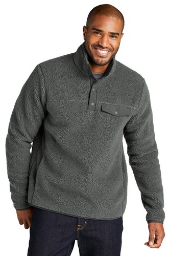 Custom Embroidered Port Authority Camp Fleece Snap Pullover F140 With logo