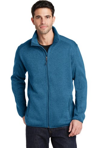 Custom Embroidered Port Authority Sweater Fleece Jacket - F232