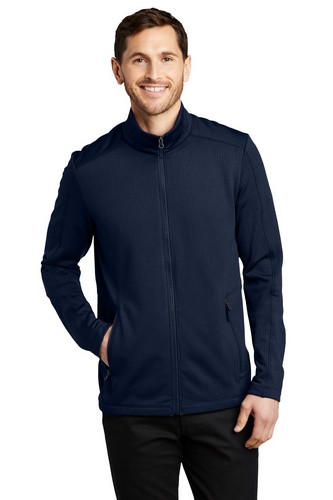 Custom Logo Port Authority Grid Fleece Jacket - F239