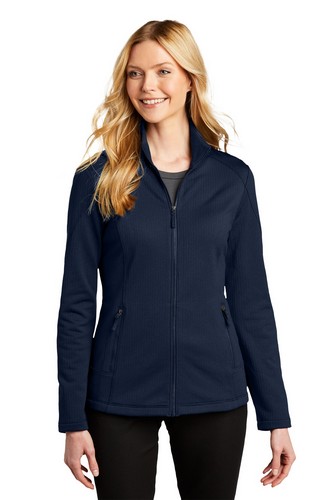 Custom Logo Port Authority Ladies Grid Fleece Jacket - L239