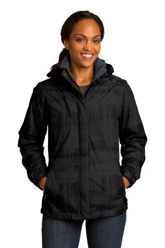  Port Authority Ladies Brushstroke Print Insulated Jacket. L320 