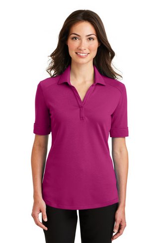 Custom Embroidered Port Authority Ladies Silk Touch Interlock Performance Polo - L5200 