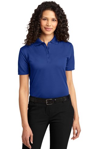Custom Logo Ladies Dry Zone Ottoman Polo Shirt - Port Authority L525 Embroidered