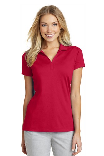 Custom Logo Port Authority Ladies Rapid Dry Mesh Polo. L573 with embroidery