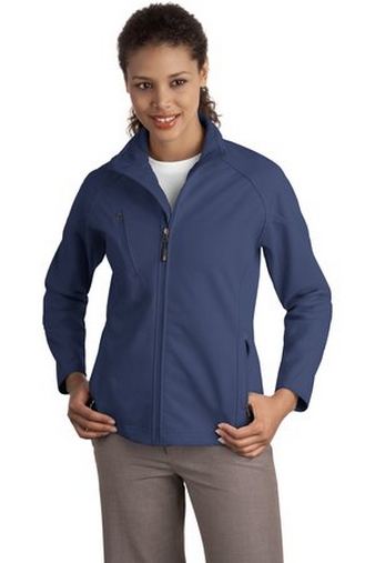 Custom Embroidered Ladies Textured Soft Shell Jacket - Port Authority L705