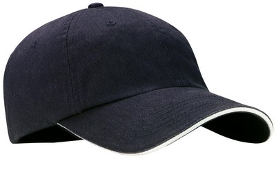 Custom Embroidered Port Authority Sandwich Bill Cap with Striped Closure - C830