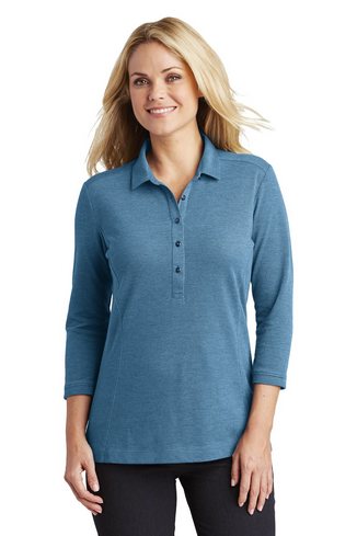Custom Embroidered Port Authority Ladies Coastal Cotton Blend Polo - LK581