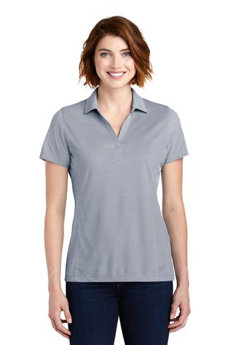 Custom Logo Port Authority Ladies Poly Oxford Pique Polo. LK582 With Logo