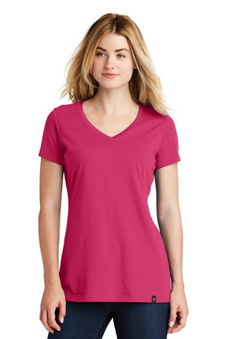 Custom Logo New Era Ladies Heritage Blend V-Neck Tee - LNEA101