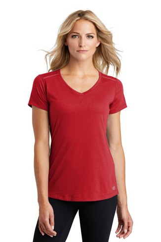 Custom Printed OGIO ENDURANCE Ladies Peak V-Neck Tee - LOE337