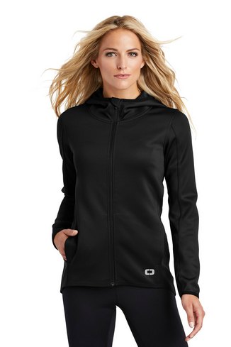 Custom Logo OGIO ENDURANCE Ladies Stealth Full-Zip Jacket. LOE728 with embroidery