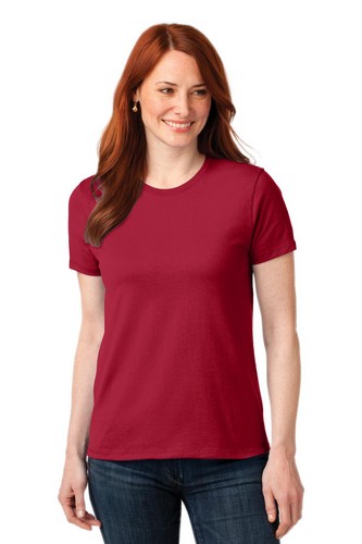 Custom Printed Port & Company Ladies Core Blend Tee. LPC55 with imprint