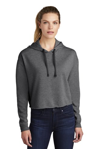 Custom Printed Sport-Tek Ladies PosiCharge Tri-Blend Wicking Fleece Crop Hooded Pullover - LST298