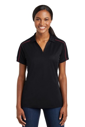 Custom Embroidered Sport-Tek Ladies Micropique Sport-Wick Piped Polo - LST653 