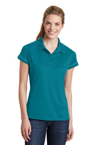 Custom Logo Ladies Contrast Stitch Micropique Sport Wick Polo. LST659