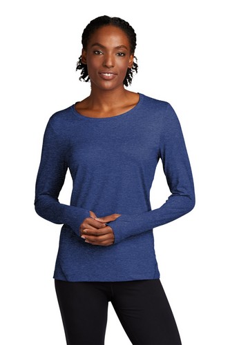 Custom Logo Sport-Tek Ladies Exchange 1.5 Long Sleeve Crew - LST710 