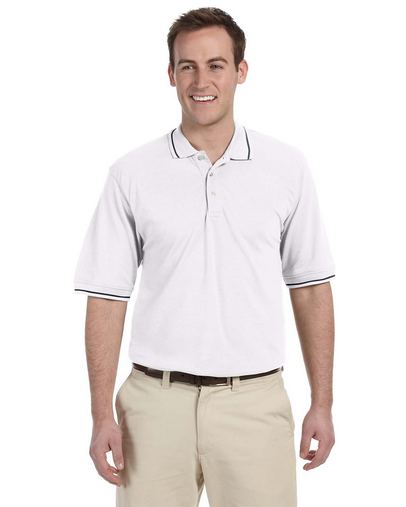  Men's 5.6 oz. Tipped Easy Blend??? Polo 