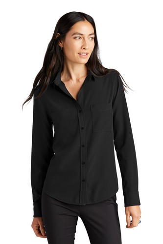 Custom Embroidered Mercer+Mettle Women's Stretch Crepe Long Sleeve Camp - MM2013