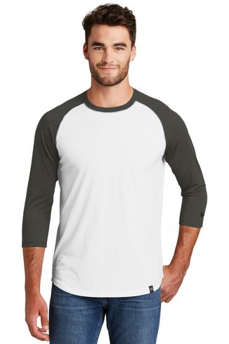 Custom Logo New Era Heritage Blend 3/4-Sleeve Baseball Raglan Tee - NEA104