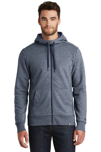 Custom Logo New Era French Terry Full-Zip Hoodie - NEA502