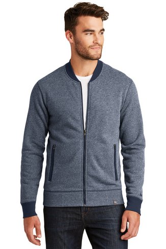 Custom Logo New Era French Terry Baseball Full-Zip - NEA503