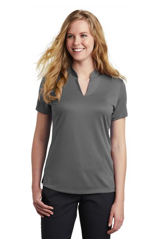 Custom Embroidered Nike Ladies Dri-FIT Hex Textured V-Neck Top - NKAA1848