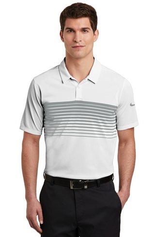 Custom Embroidered  Nike Dri-FIT Chest Stripe Polo - NKAA1855 