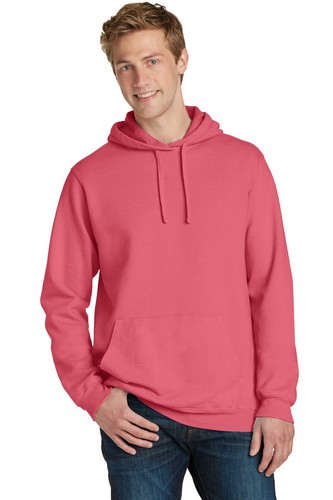 Custom Printed Port & Company Essential Pigment-Dyed Pullover Hooded Sweatshirt - PC098H