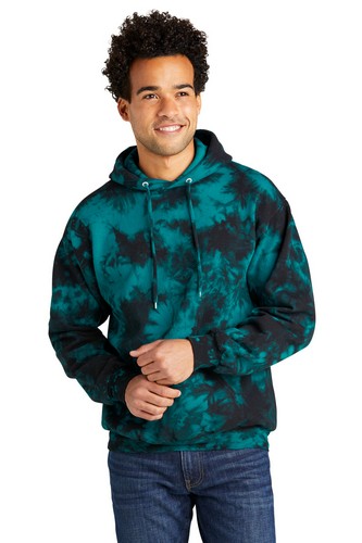 Custom Printed Port & Company Crystal Tie-Dye Pullover Hoodie - PC144 
