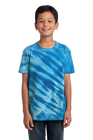 Custom Printed Port & Company Youth Essential Tiger Stripe Tie-Dye Tee - PC148Y