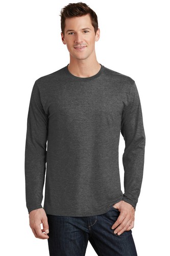 Custom Printed Port & Company Long Sleeve Fan Favorite Tee - PC450LS